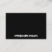 Moderne B&W Elegante distressed Text Zwart-wit Visitekaartje (Voorkant)