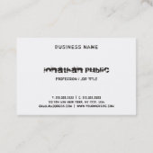 Moderne B&W Elegante distressed Text Zwart-wit Visitekaartje (Achterkant)