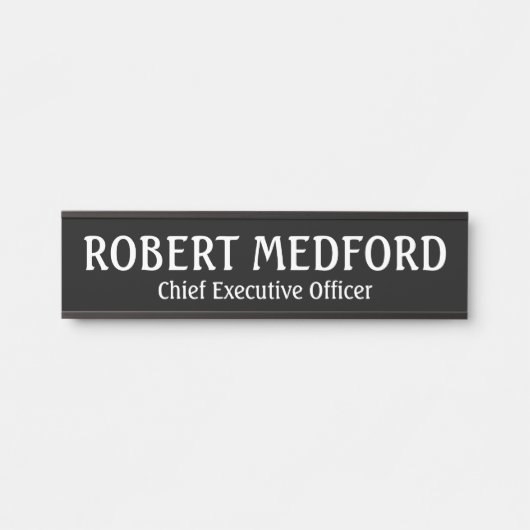 Moderne B&W Professionele Deur Naambord Deurbordje (Voorkant)