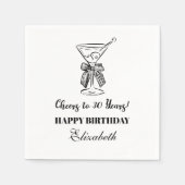 Moderne B & W proost op 30 jaar verjaardag servet (Voorkant)