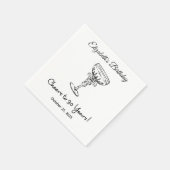 Moderne B & W proost op 30 jaar verjaardag servet (Hoek)