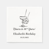 Moderne B & W proost op 30 jaar verjaardag servett Servet (Voorkant)