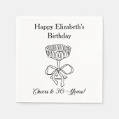 Moderne B & W proost op 30 jaar verjaardag servett Servet (Voorkant)