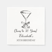 Moderne B & W proost op 30 jaar verjaardag servett Servet (Voorkant)