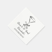 Moderne B & W proost op 30 jaar verjaardag servett Servet (Hoek)