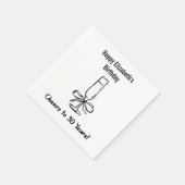 Moderne B & W proost op 30 jaar verjaardag servett Servet (Hoek)