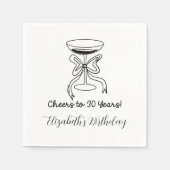Moderne B & W proost op 30 jaar verjaardag servett Servet (Voorkant)
