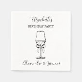 Moderne B & W proost op 30 jaar verjaardag servett Servet (Voorkant)