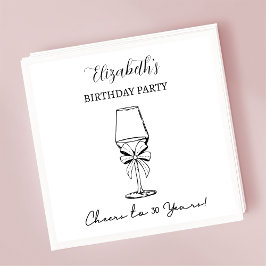 Moderne B & W proost op 30 jaar verjaardag servett Servet