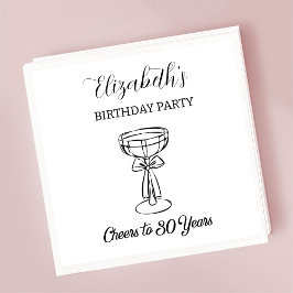 Moderne B & W proost op 30 jaar verjaardag servett Servet