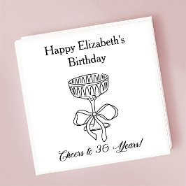 Moderne B & W proost op 30 jaar verjaardag servett Servet