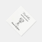 Moderne B & W proost op 30 jaar verjaardag servett Servet (Hoek)