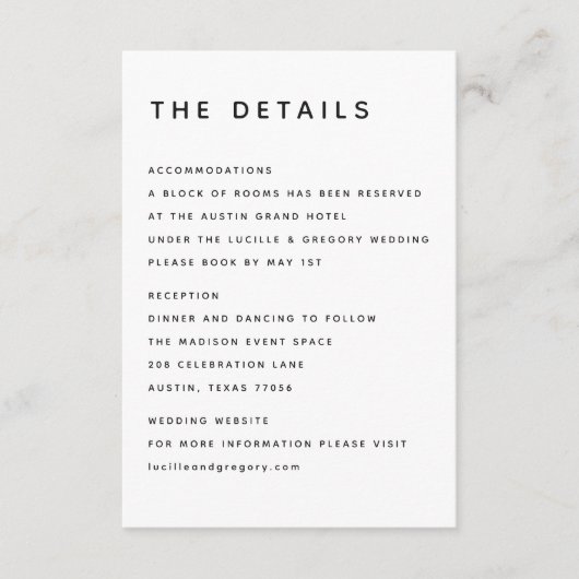 Moderne B&W-redactioneel geheel in hoofdletters Informatiekaartje (Voorkant)