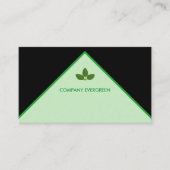 Moderne baai leest op groen en zwart visitekaartje (Voorkant)