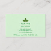 Moderne baaien met groen en wit visitekaartje (Achterkant)