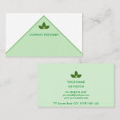 Moderne baaien met groen en wit visitekaartje (Voorkant / Achterkant)