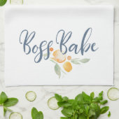 Moderne baas Babe Blue en Peach Theedoek (Gevouwen)