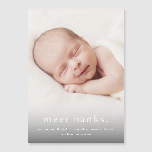 Moderne Baby 3 Aankondiging van geboorte foto's (Voorkant)