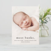 Moderne Baby 3 Foto Geboorteaankondiging Aankondiging (Staand voorkant)