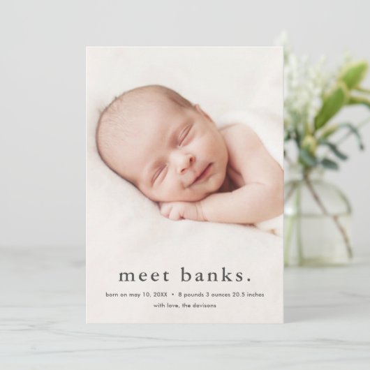 Moderne Baby 3 Foto Geboorteaankondiging Aankondiging