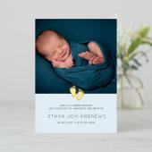 Moderne baby aankondiging baby voet (Staand Voorkant)