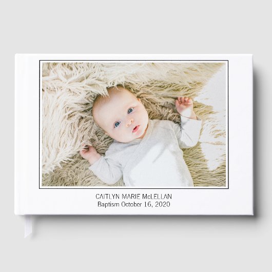 Moderne Baby Baptisme Gastenboek (Voorkant)