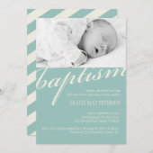 Moderne Baby Baptisme-uitnodiging Kaart (Voorkant / Achterkant)