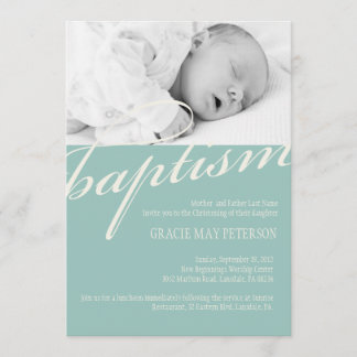 Moderne Baby Baptisme-uitnodiging Kaart