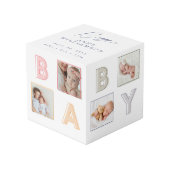 Moderne Baby blokletters Fotoraster Collage Girl Kubus (Voorkant hoekig)