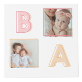 Moderne Baby blokletters Fotoraster Collage Girl Kubus (Voorkant)