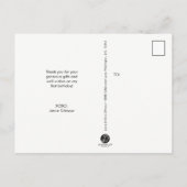 Moderne Baby Boy 1e Verjaardag Dank u Briefkaart (Achterkant)