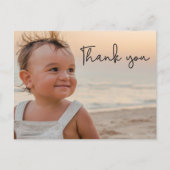 Moderne Baby Boy 1e Verjaardag Dank u Briefkaart (Voorkant)