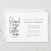 Moderne baby boy douche uitnodiging (Voorkant)