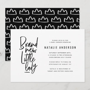 Moderne baby boy douche uitnodiging