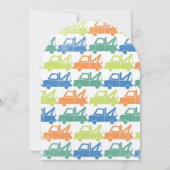 Moderne Baby Boy Tow Truck Douche Boog Vorm Kaart (Achterkant)