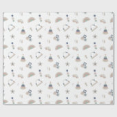 Moderne baby cadeaupapier (Vlak)