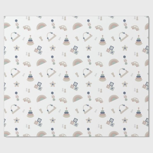 Moderne baby cadeaupapier (Vlak)