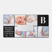 Moderne Baby Custom 6 fotocollage gepersonaliseerd Bureaumat (Keyboard & Muis)