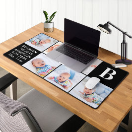 Moderne Baby Custom 6 fotocollage gepersonaliseerd Bureaumat