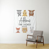 Moderne baby dier baby shower poster wandkleed (In situ)