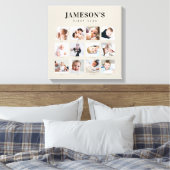 Moderne baby eerste jaar herinneringskalender met canvas afdruk (Insitu (Slaapkamer))