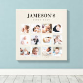 Moderne baby eerste jaar herinneringskalender met canvas afdruk (Insitu (Houten vloer))