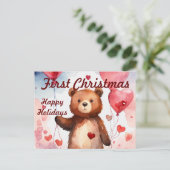 Moderne Baby Eerste Kerst Kaart (Staand voorkant)