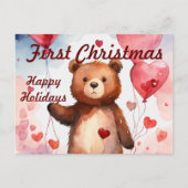 Moderne Baby Eerste Kerstdkaart Uitnodiging Briefkaart (Voorkant)