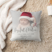 Moderne Baby eerste kerstfoto Bekleding Kussen (Deken)