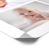 Moderne Baby Foto 1e Verjaardag Mijlpaal teken Poster (Hoek)