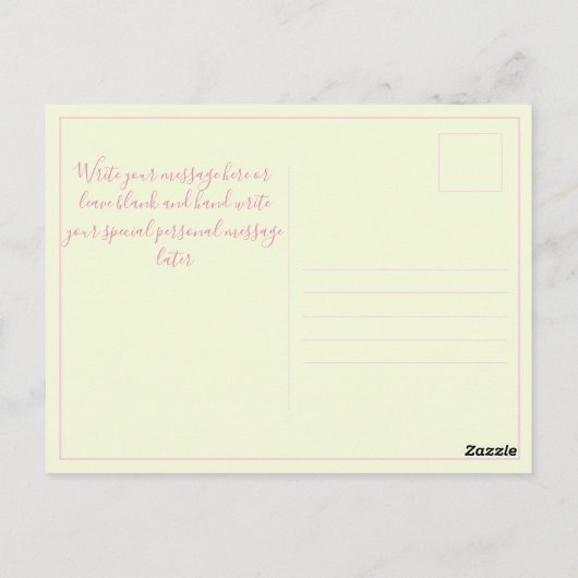 Moderne Baby Foto Aankondiging Briefkaart (Achterkant)