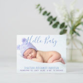 Moderne Baby Foto Aankondiging Briefkaart (Staand voorkant)