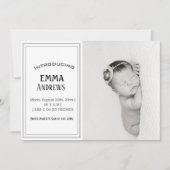 Moderne Baby Foto Dank je geboorteaankondiging Aankondiging (Voorkant)