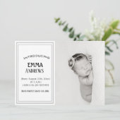 Moderne Baby Foto Dank je geboorteaankondiging Aankondiging (Staand voorkant)